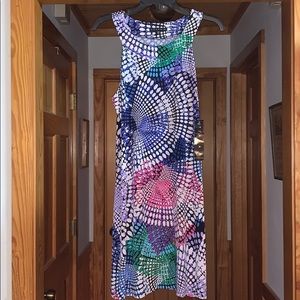 Colorful polka dot flowy dress